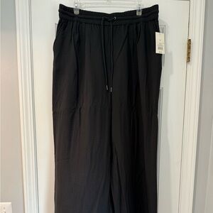 Black, wide leg pants